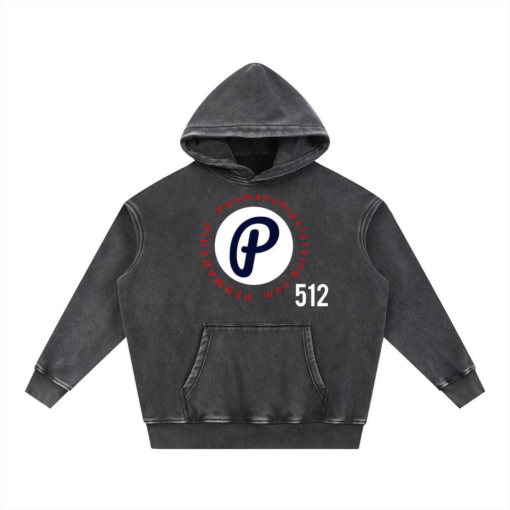 Penmanship Snow Wash Fleece Oversize Hoodie