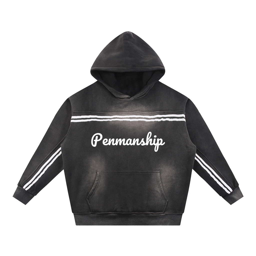 Penmanship Sun Fade Contrast Tape Fleece Hoodie