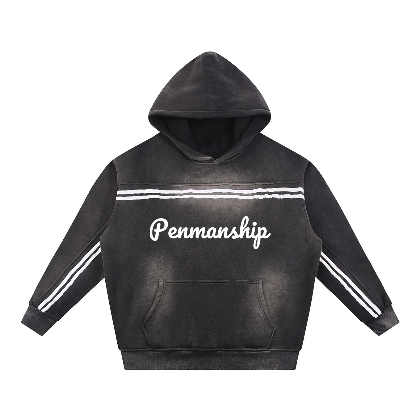 Penmanship Sun Fade Contrast Tape Fleece Hoodie