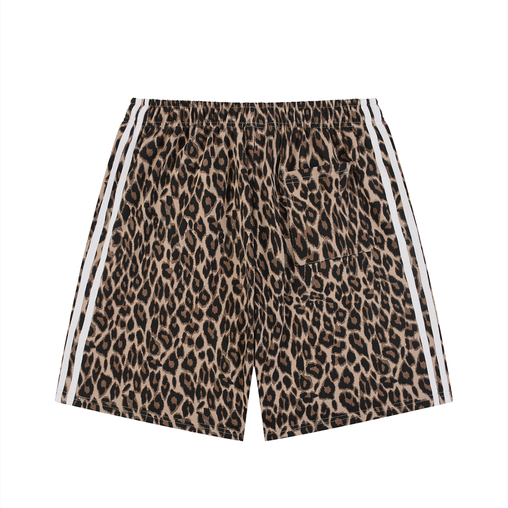 Penmanship Unisex Heavyweight Leopard Drawstring Shorts