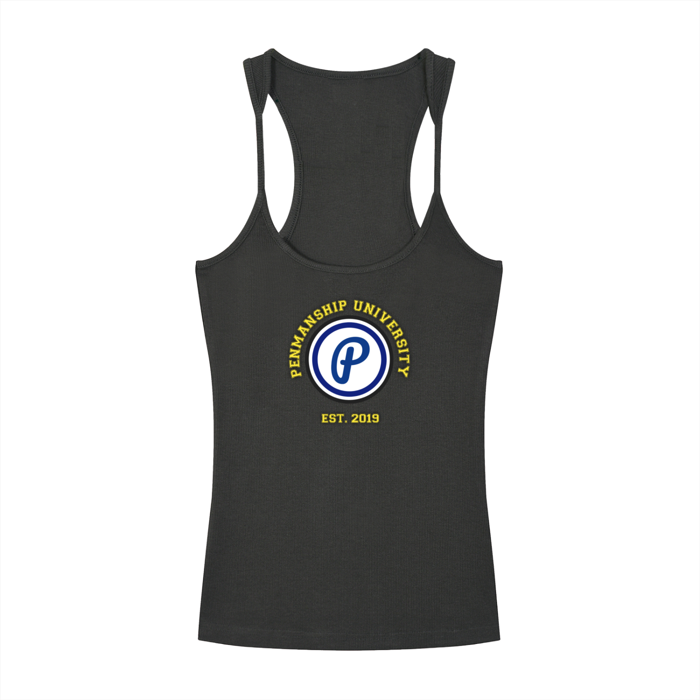 Penmanship,Clothing,Streetwear,Ladies,Racerback,Black