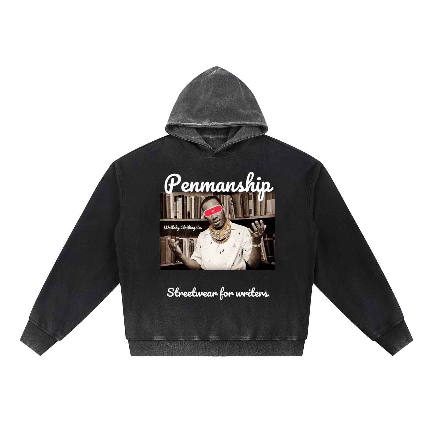 Penmanship Vintage Washed Gradient Fleece Hoodie