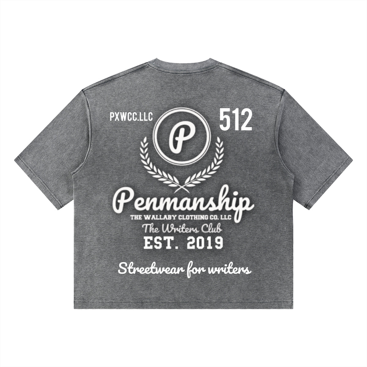 Penmanship "Censored" Unisex Mineral Wash Waffle Boxy T-Shirt