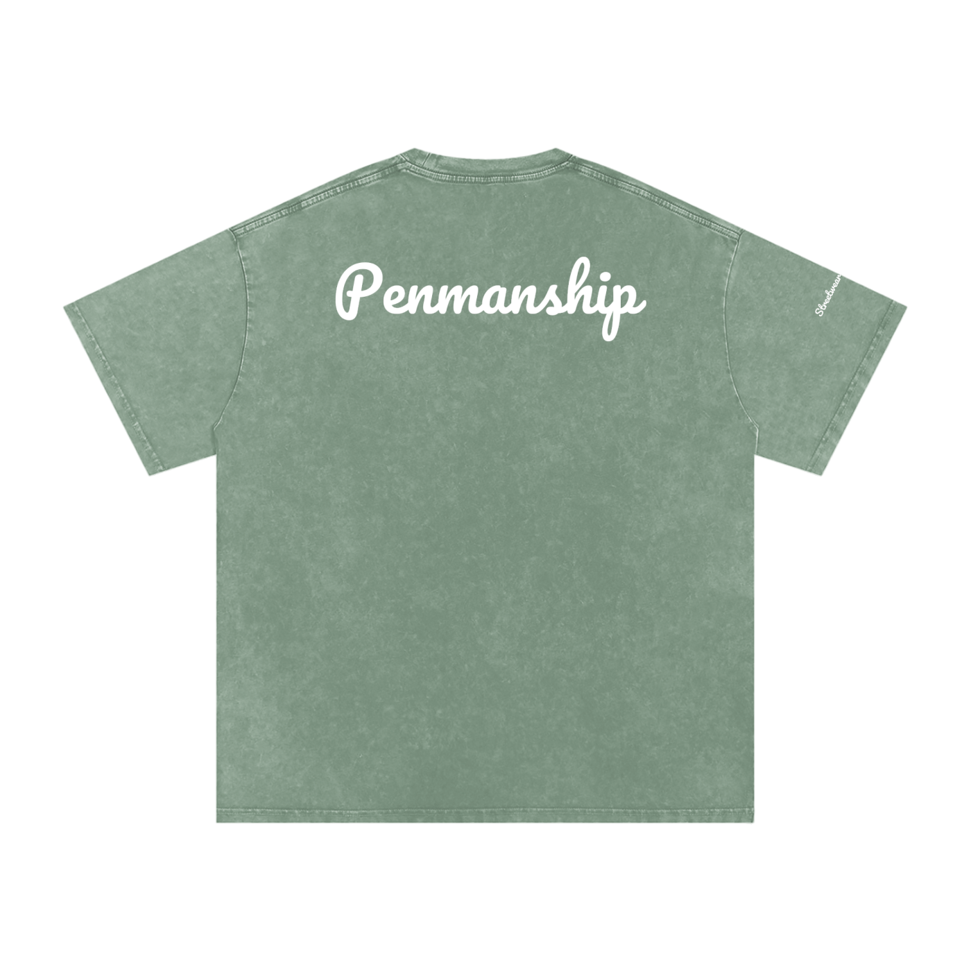 Penmanship Snow Washed Oversized Cotton T-Shirt