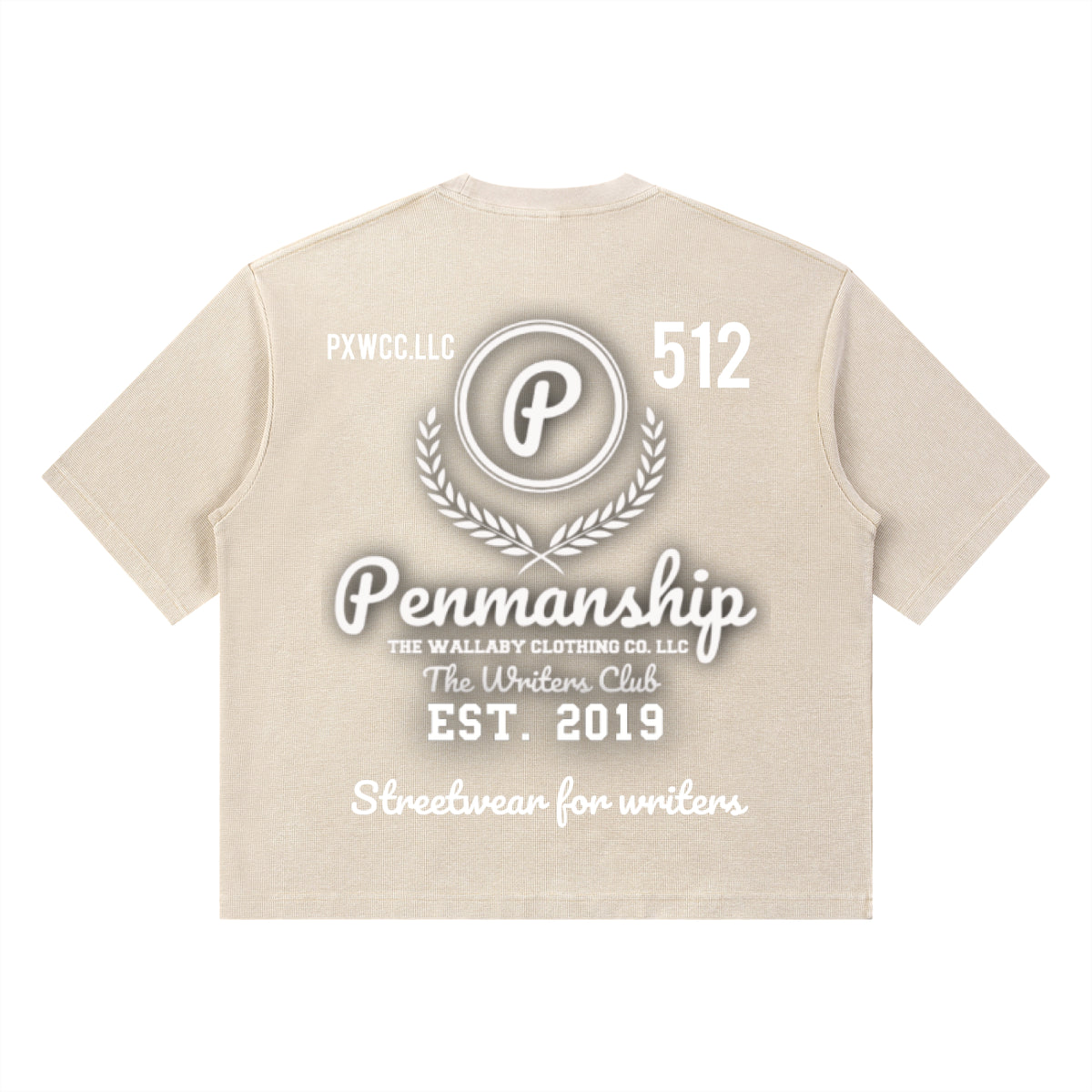 Penmanship "Censored" Unisex Mineral Wash Waffle Boxy T-Shirt