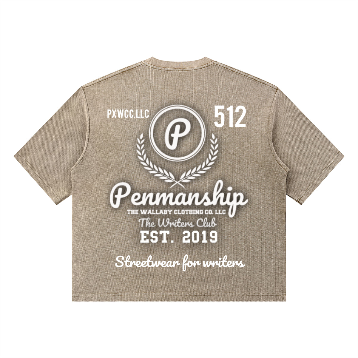 Penmanship "Censored" Unisex Mineral Wash Waffle Boxy T-Shirt