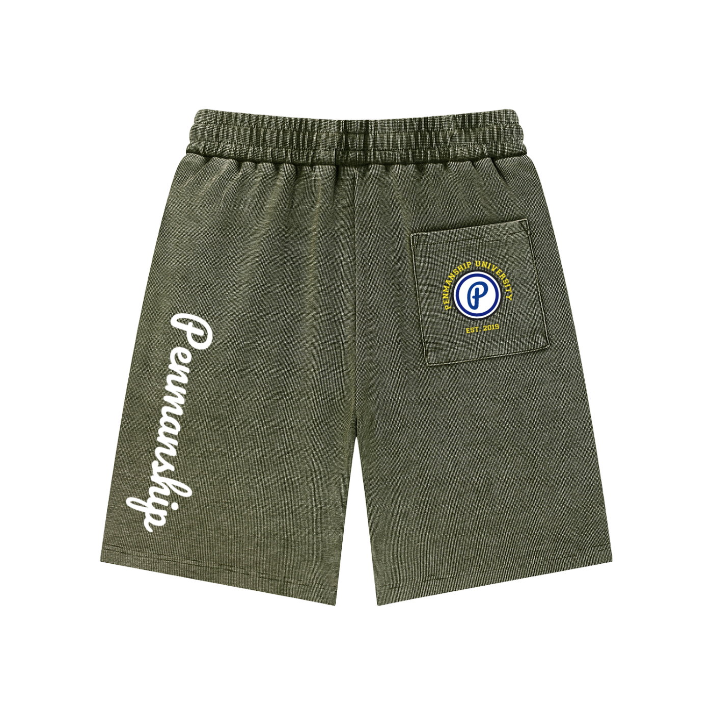 Penmanship Mineral Wash Waffle Knit Shorts