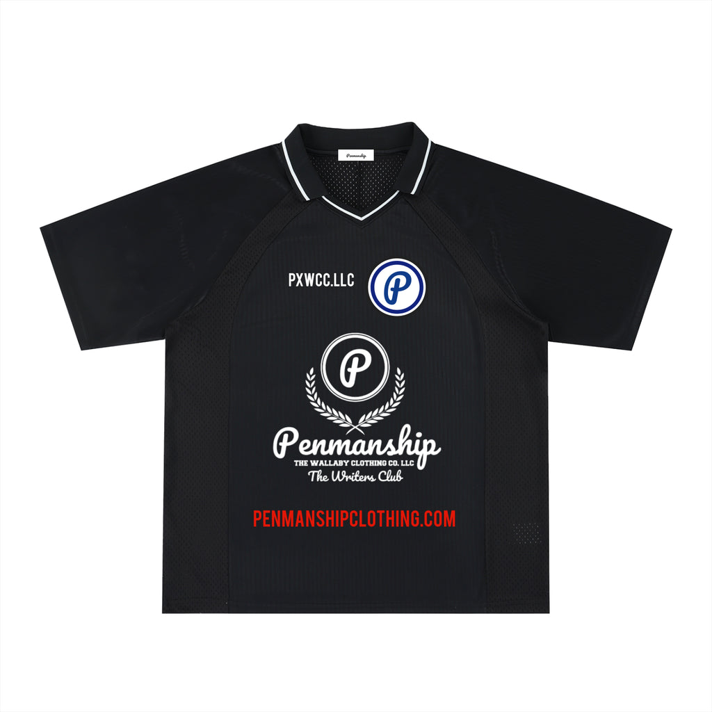 Penmanship Striped V-Neck Soccer Jersey