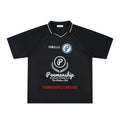Penmanship Striped V-Neck Soccer Jersey