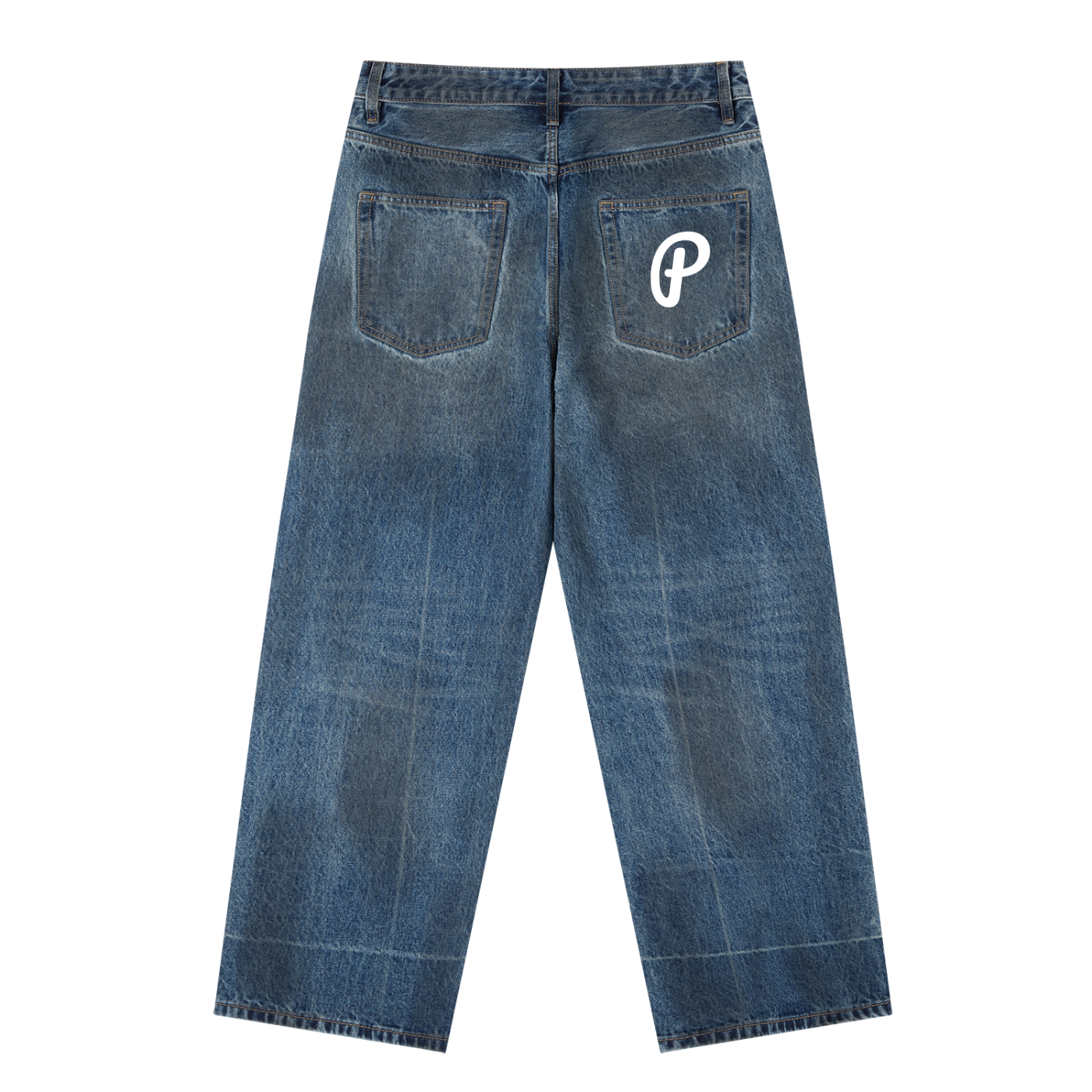 Penmanship Vintage Wash Baggy Denim Jeans