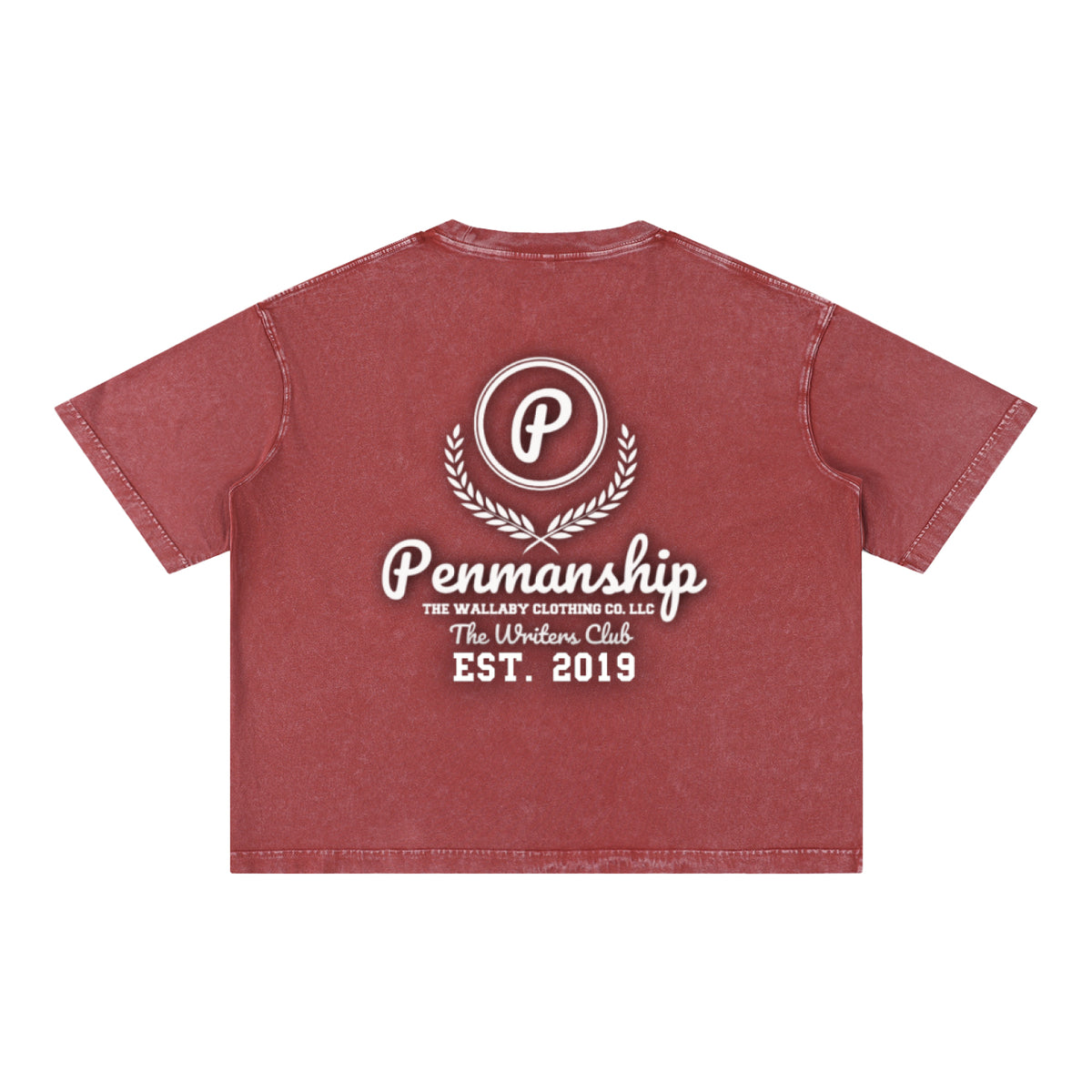 Penmanship Mineral Wash Boxy Cotton T-Shirt