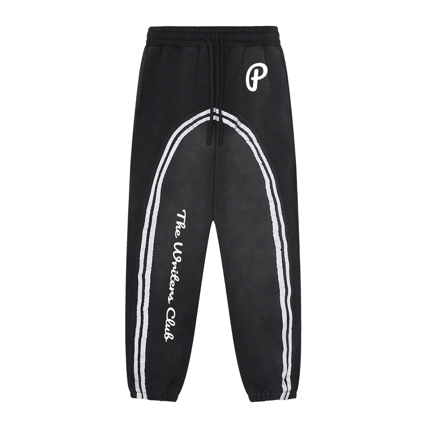 Penmanship Sun Fade Contrast Tape Fleece Jogged Sweatpants