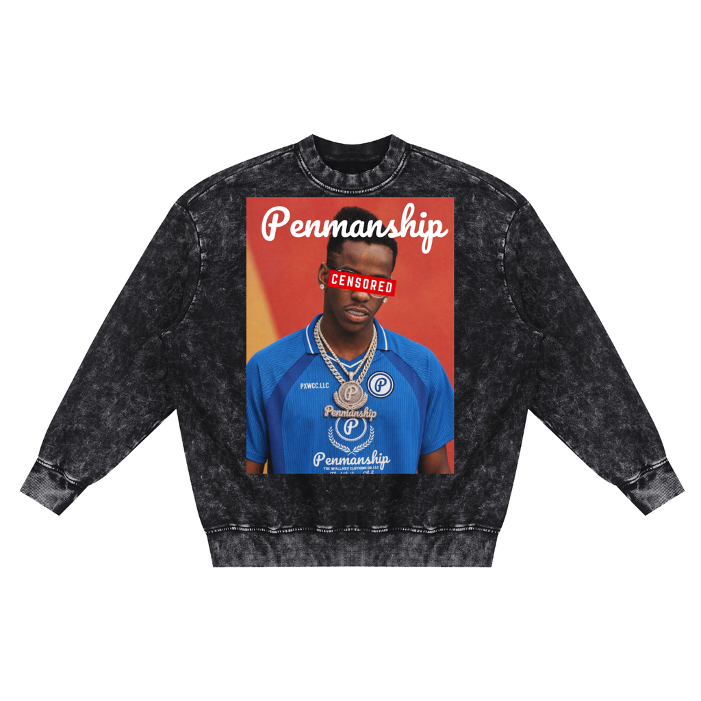 Snow Washed Hand-Frayed Sweatshirt