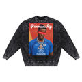 Snow Washed Hand-Frayed Sweatshirt