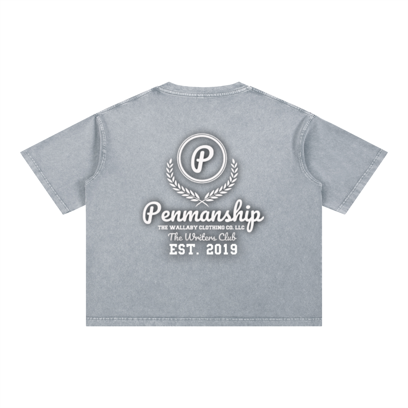 Penmanship Mineral Wash Boxy Cotton T-Shirt
