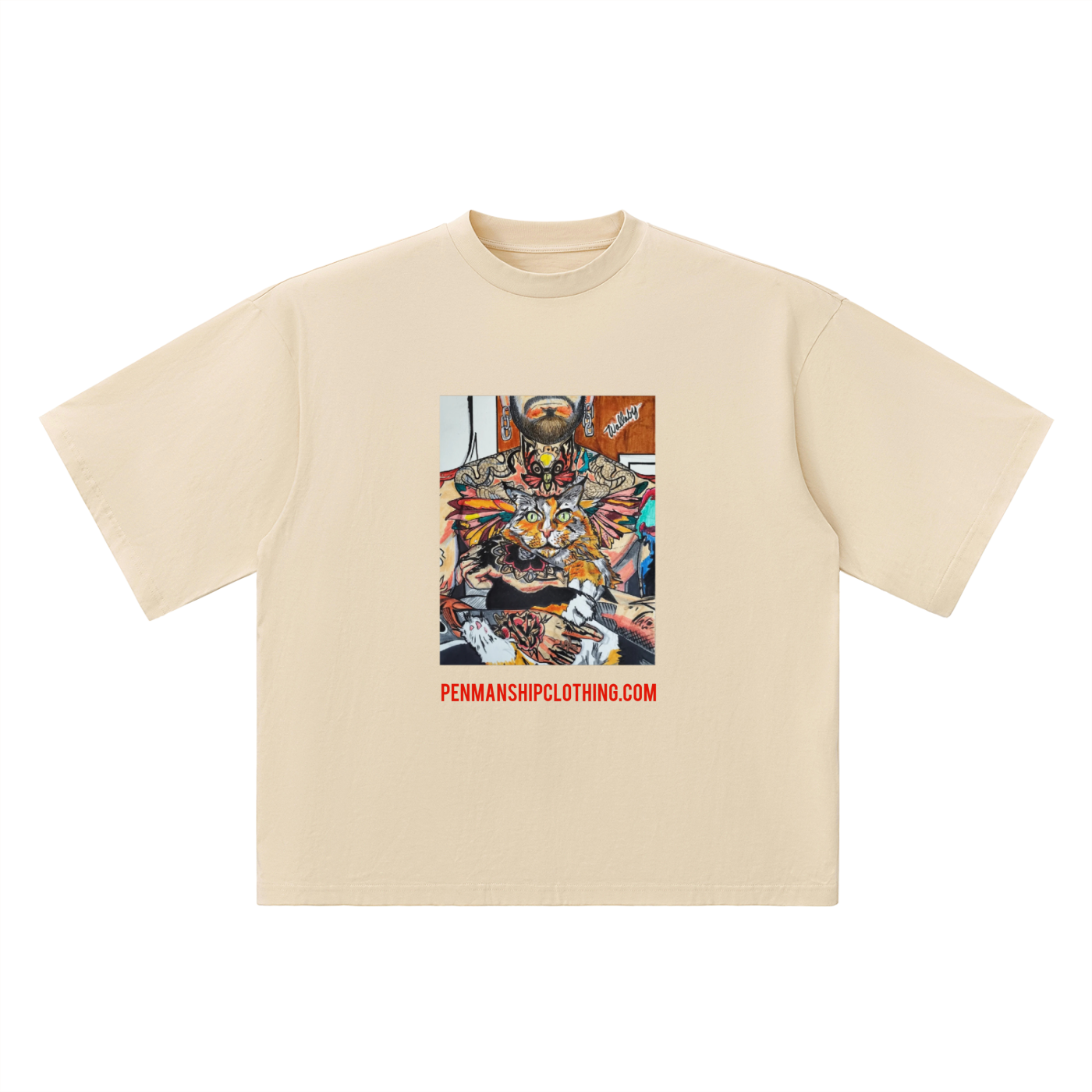 Penmanship,Clothing,Streetwear,Kool,Kat,Drop,Sleeve,Oversized,Tshirt