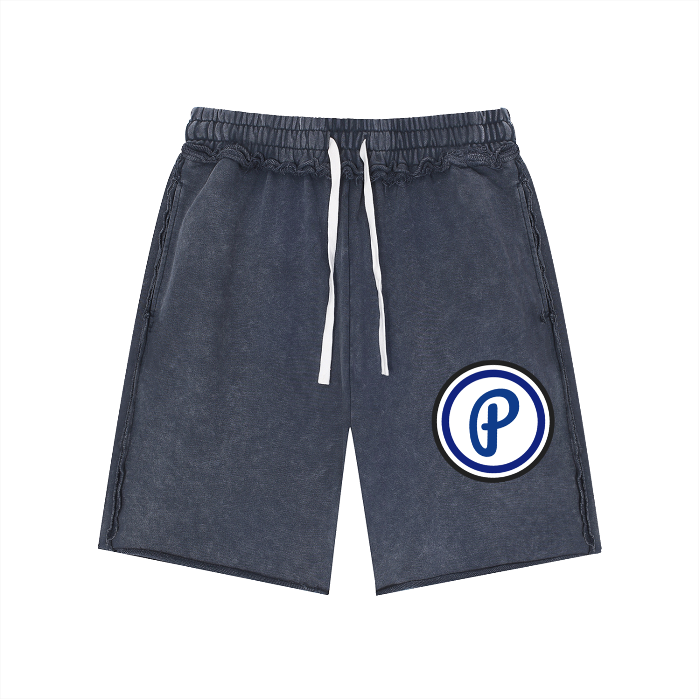 Penmanship Unisex Mineral Wash Raw Edge Shorts
