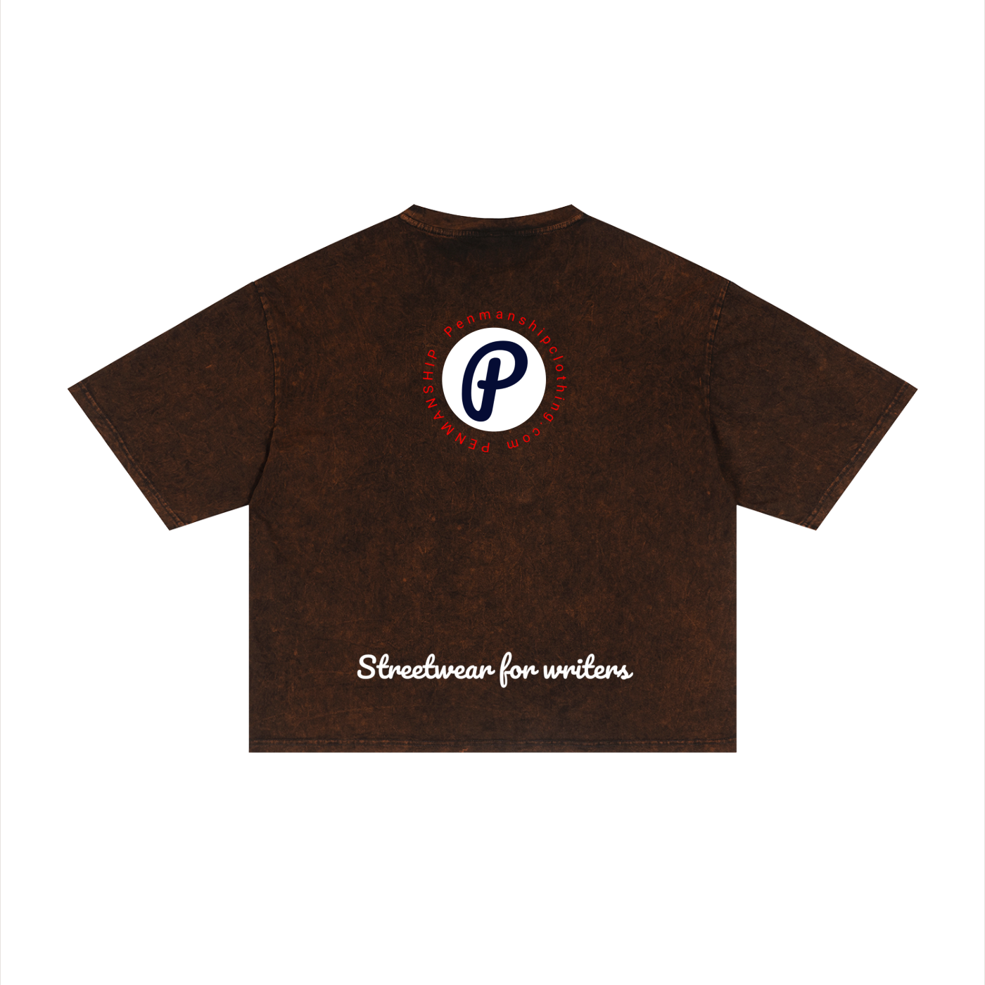 Penmanship Unisex Mineral Wash Boxy "Clean hands" Graphic T-Shirt