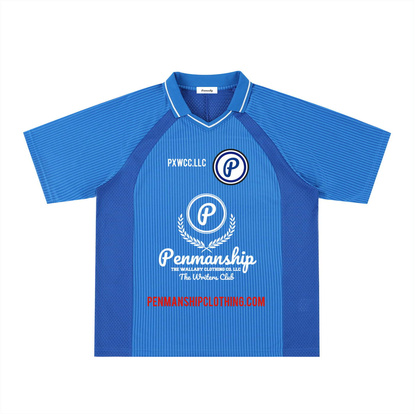 Penmanship Striped V-Neck Soccer Jersey