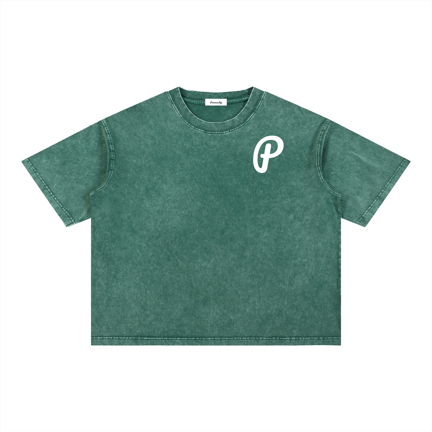 Penmanship Mineral Wash Boxy Cotton T-Shirt