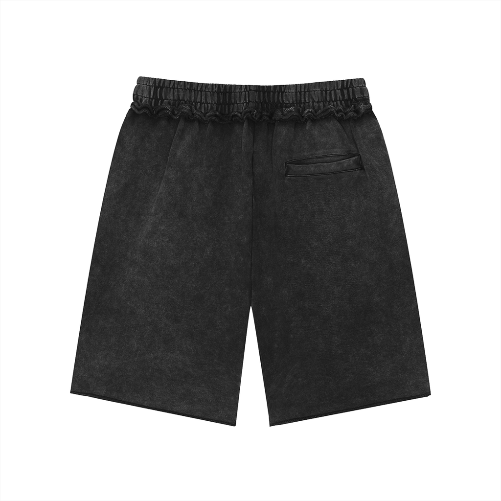 Penmanship Unisex Mineral Wash Raw Edge Shorts