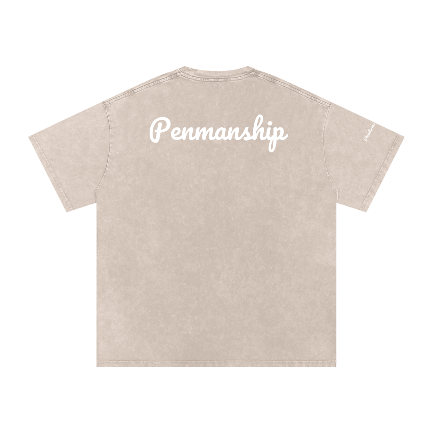 Penmanship Snow Washed Oversized Cotton T-Shirt