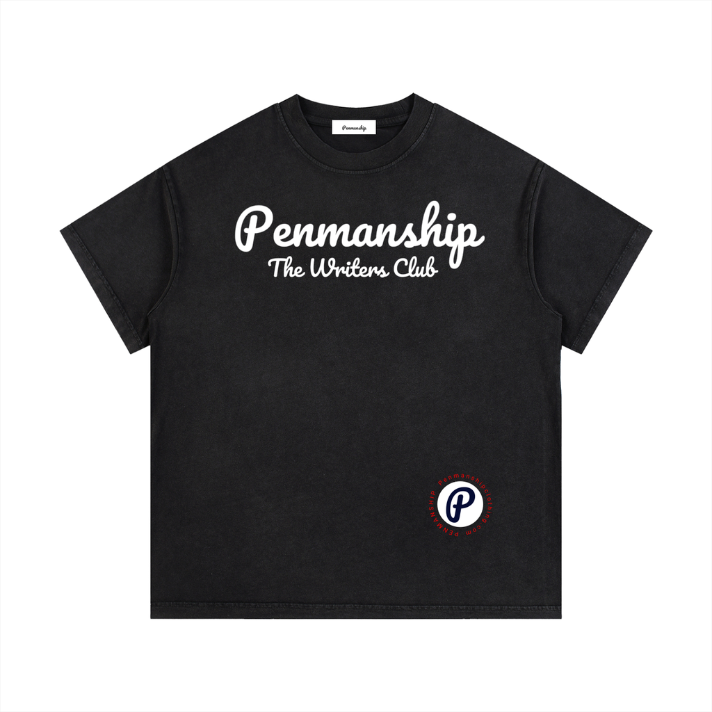 Penmanship Vintage Wash Cotton T-Shirt