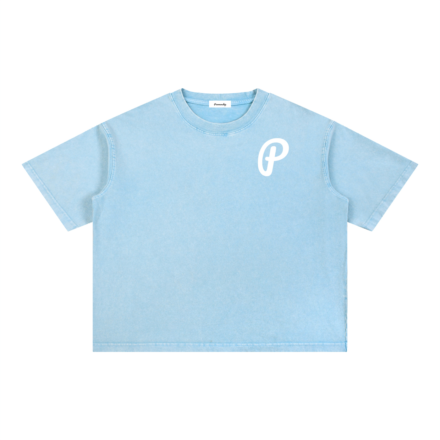 Penmanship Mineral Wash Boxy Cotton T-Shirt