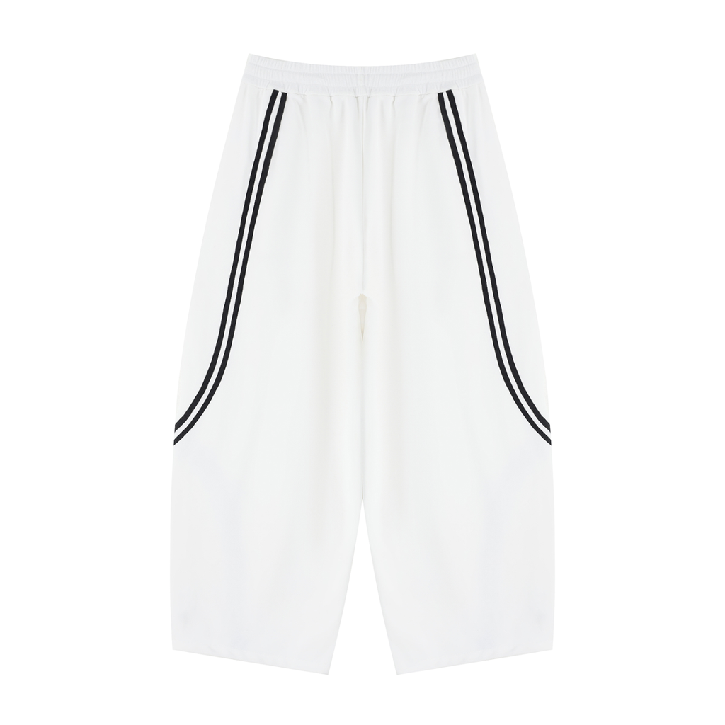 Penmanship Unisex Wide Leg Piping Sweatpants