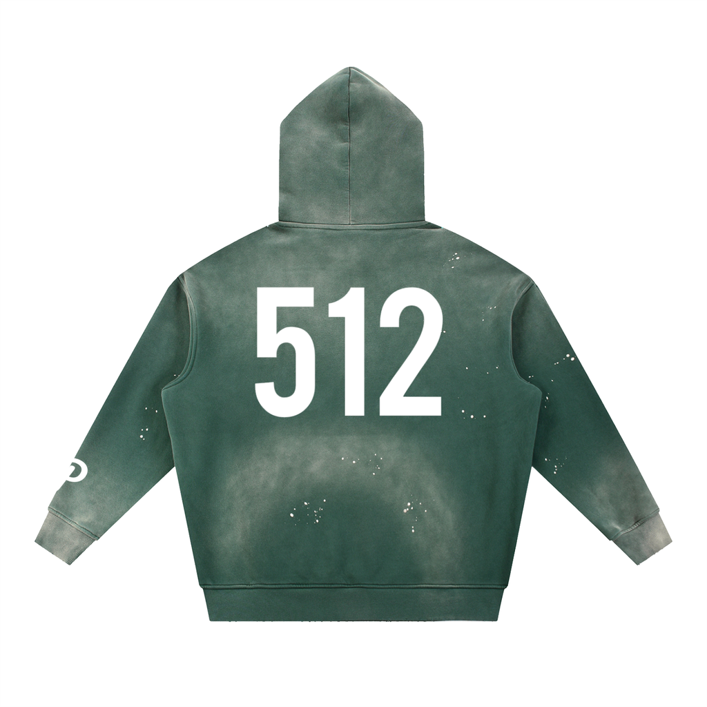 Penmanship Vintage Washed Frayed Fleece Hoodie