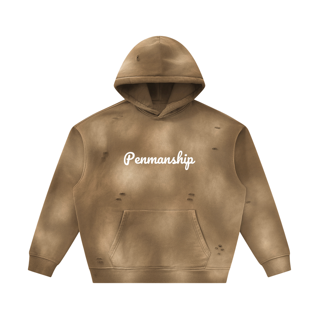 Penmanship,Sunfaded,Frayed,Hoodie