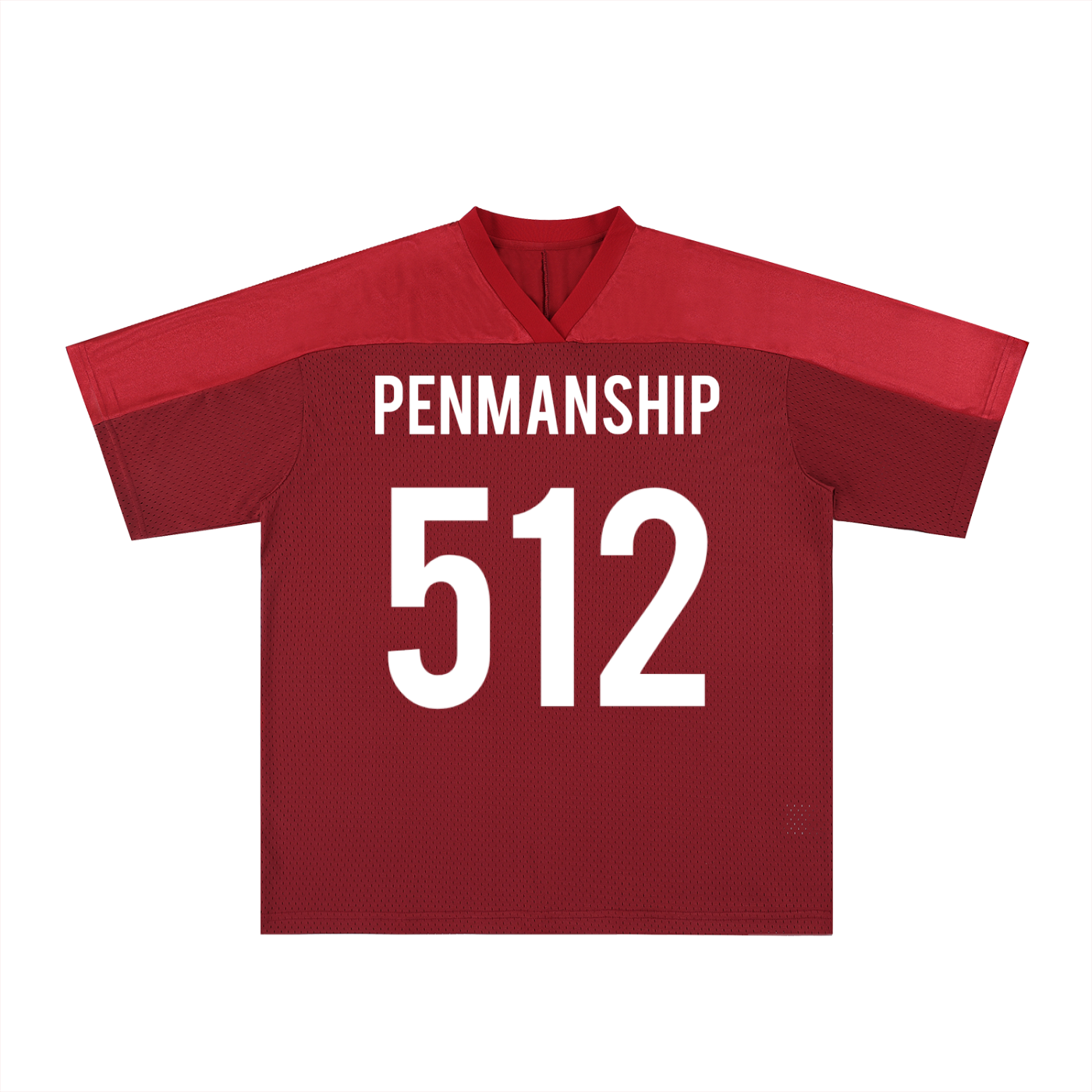 Penmanship Oversized Mesh V-Neck Soccer Jersey