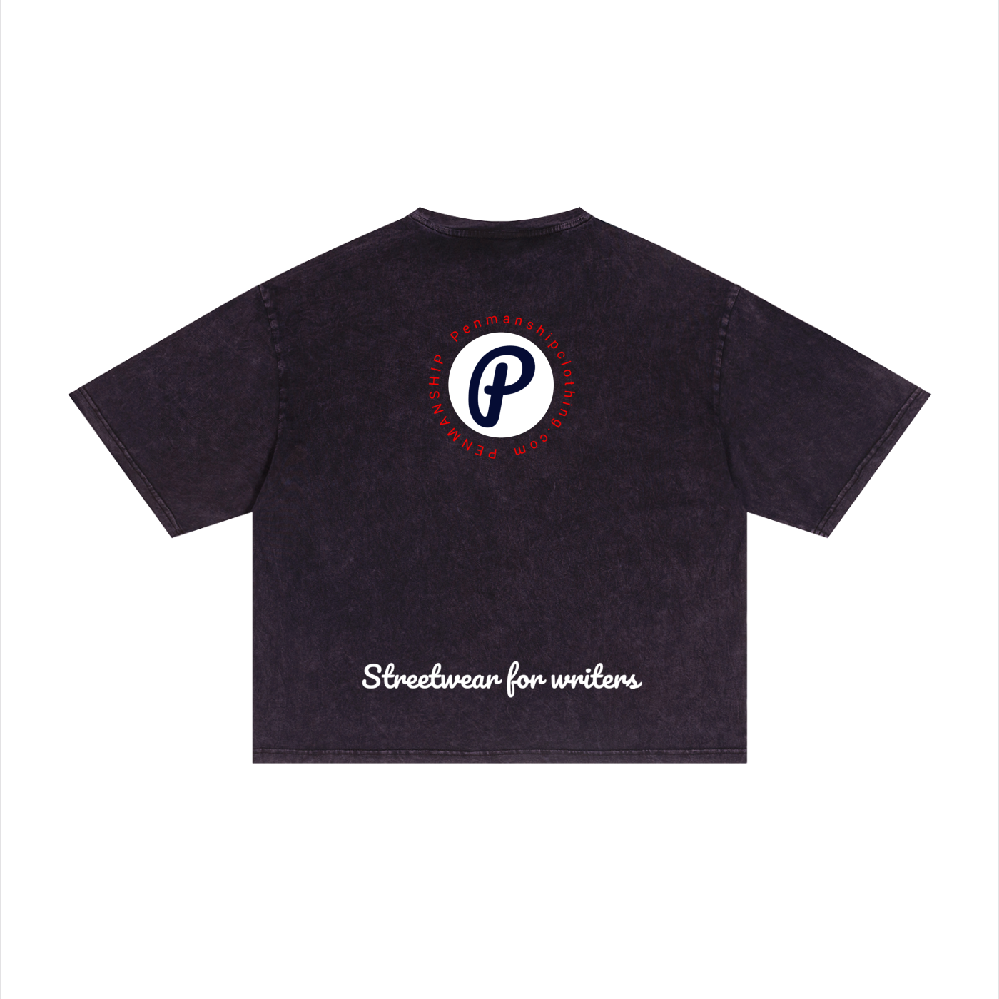 Penmanship Unisex Mineral Wash Boxy "Clean hands" Graphic T-Shirt