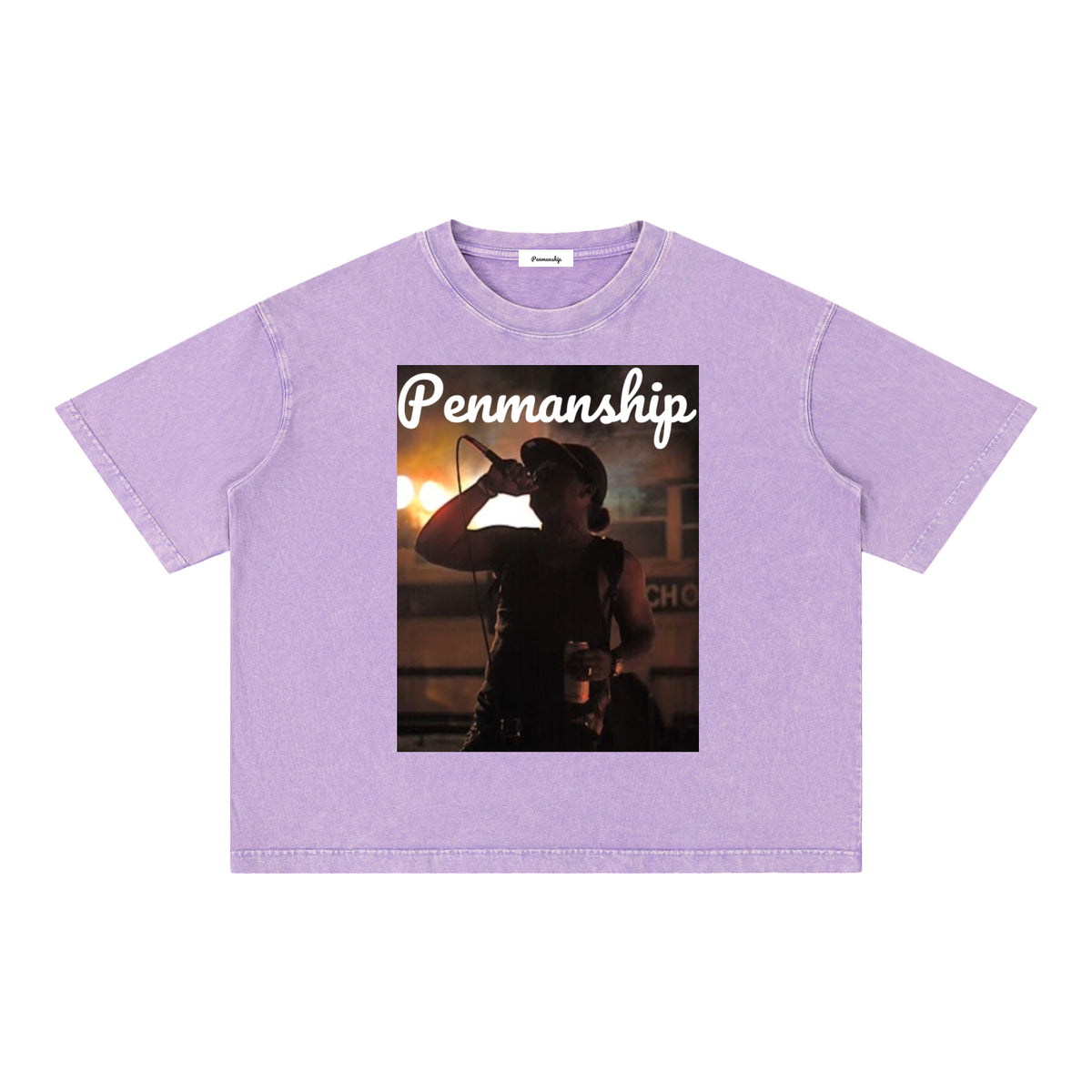 Penmanship Mineral Wash Boxy Cotton T-Shirt