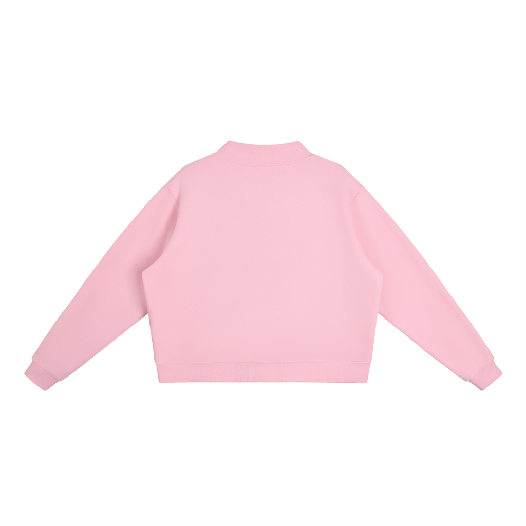 Penmanship Essential Fleece Mock-Neck Crew Sweatshirt