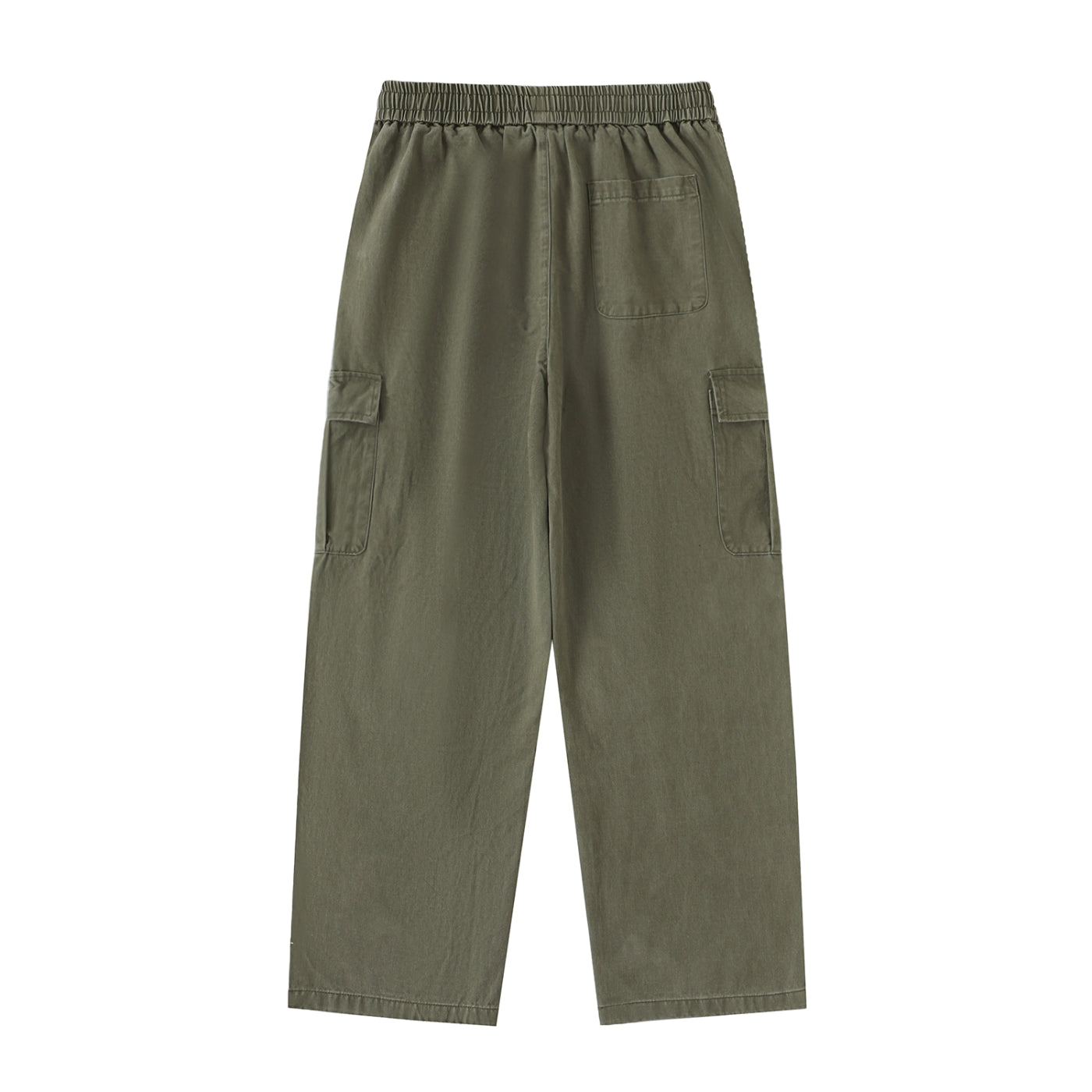 Penmanship Drawstring Waist Straight-Leg Cargo Pants