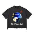Penmanship Wash Raw-Hem Boxy T-shirt