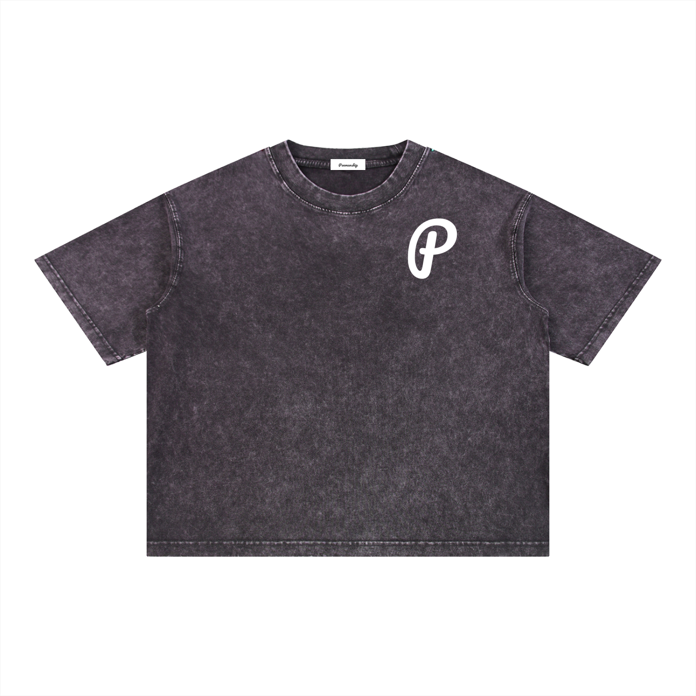 Penmanship Mineral Wash Boxy Cotton T-Shirt