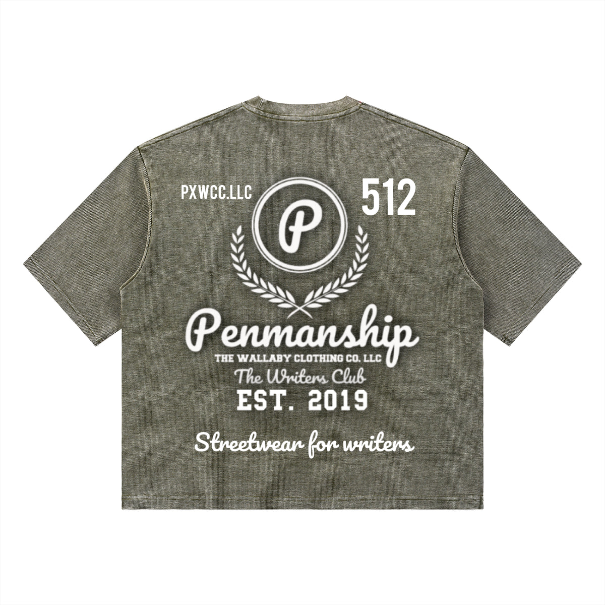 Penmanship "Censored" Unisex Mineral Wash Waffle Boxy T-Shirt