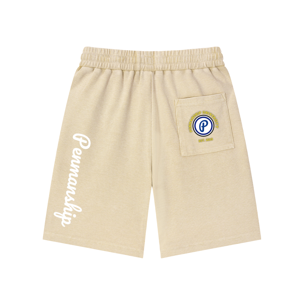 Penmanship Mineral Wash Waffle Knit Shorts