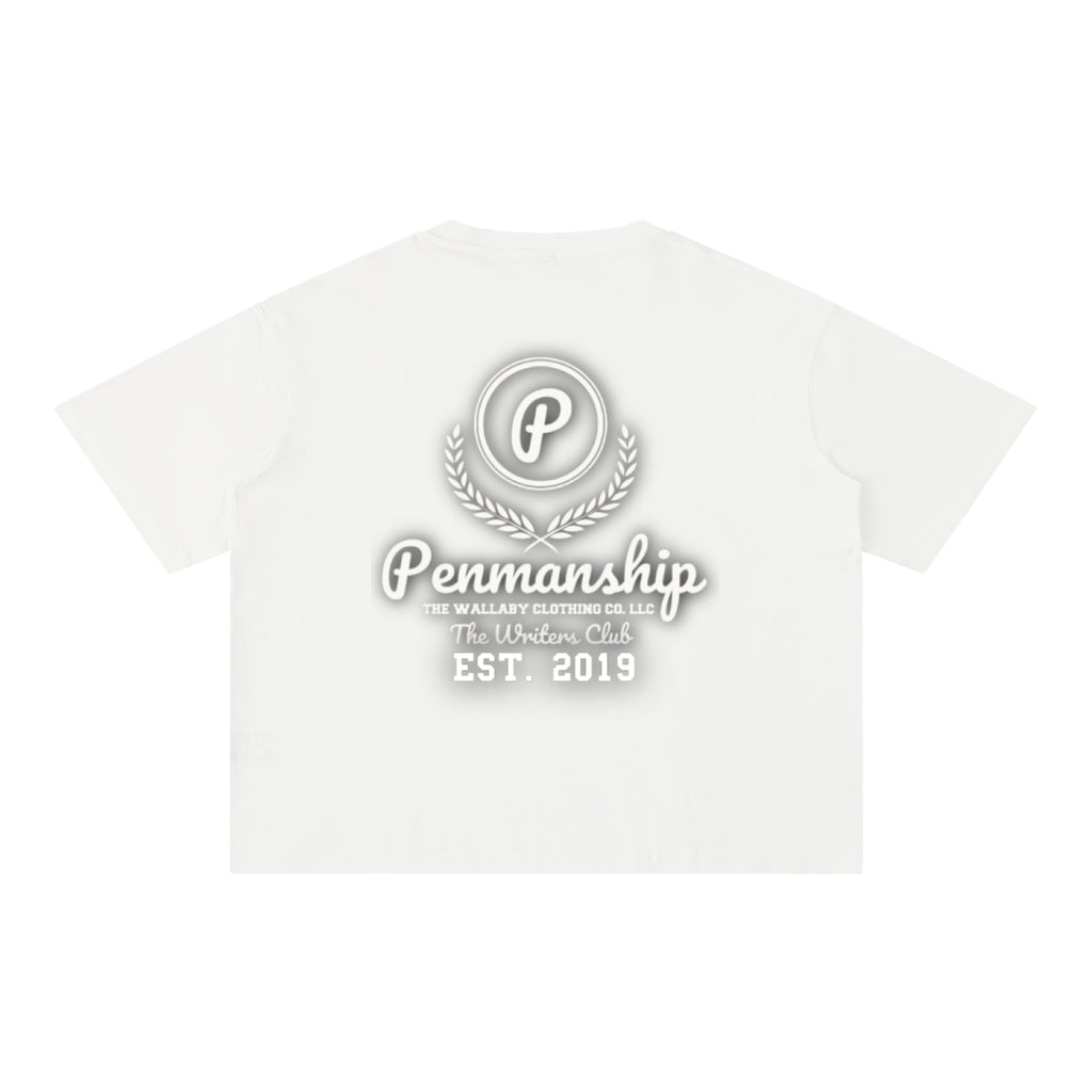 Penmanship Mineral Wash Boxy Cotton T-Shirt