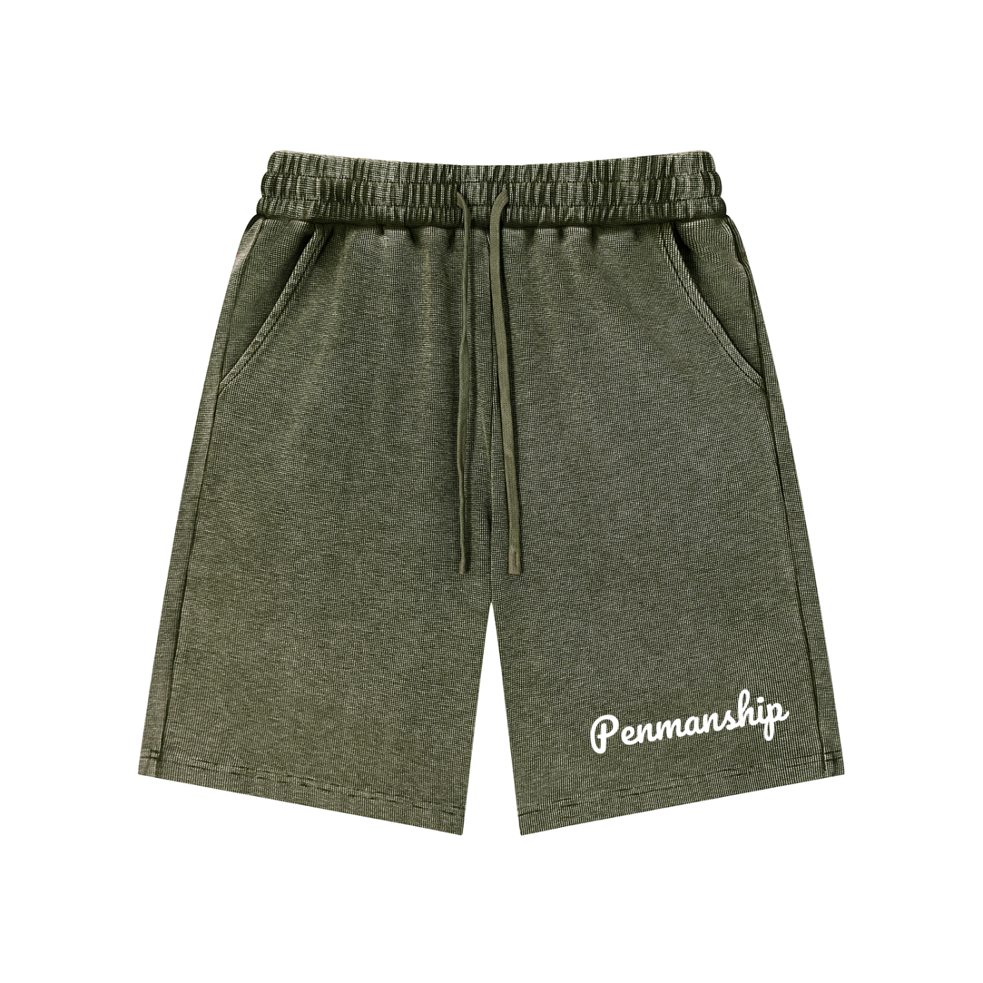 Penmanship Mineral Wash Waffle Knit Shorts