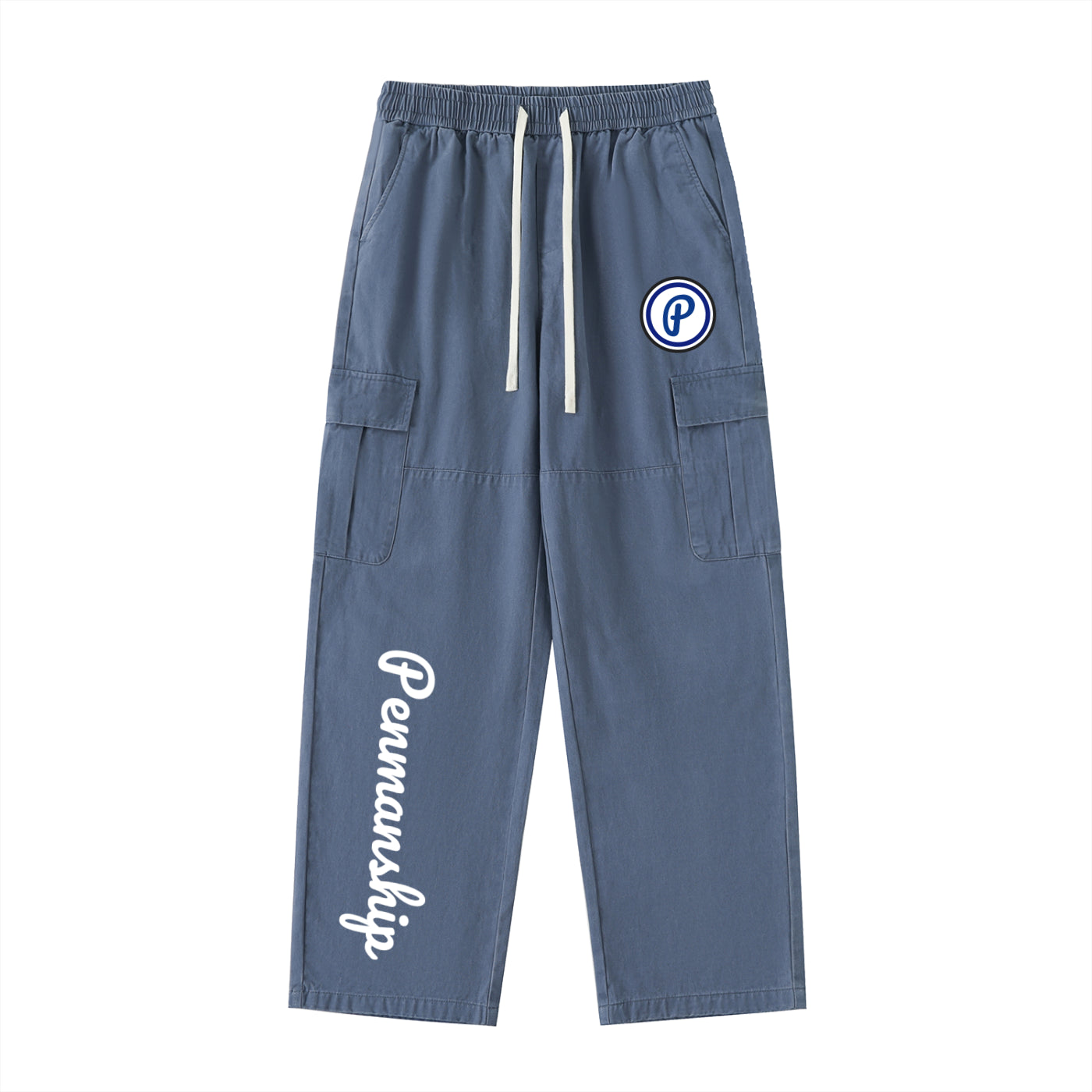 Penmanship Drawstring Waist Straight-Leg Cargo Pants