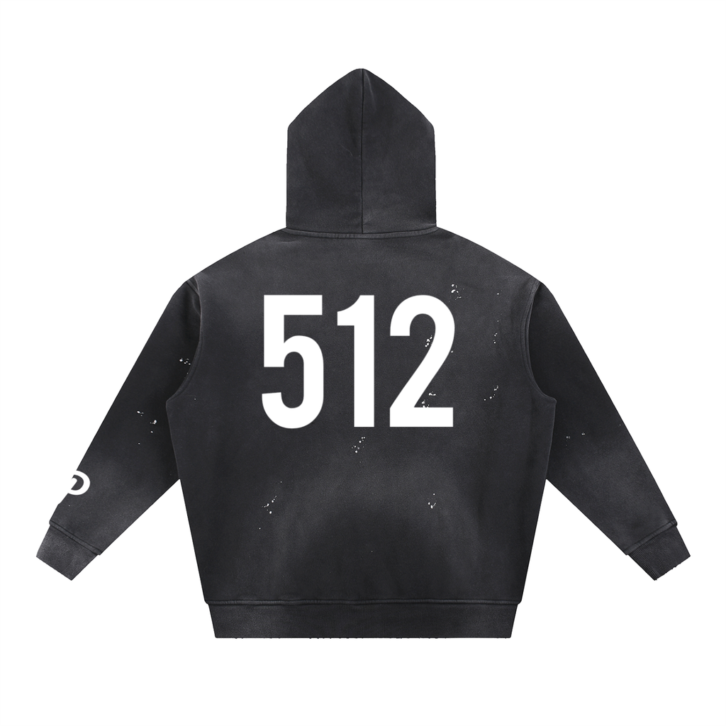 Penmanship Vintage Washed Frayed Fleece Hoodie