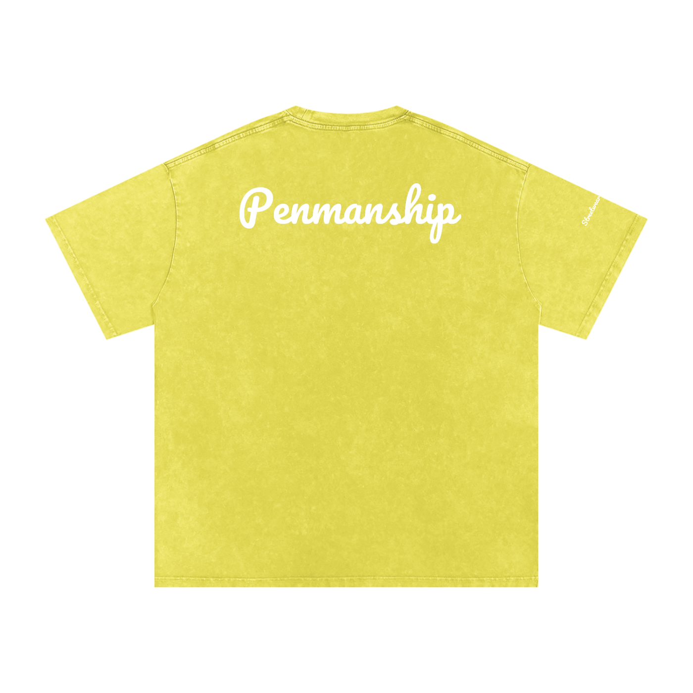 Penmanship Snow Washed Oversized Cotton T-Shirt