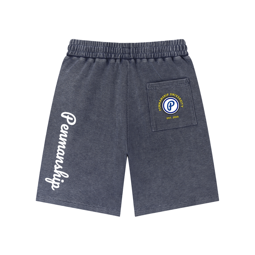 Penmanship Mineral Wash Waffle Knit Shorts