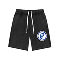 Penmanship Unisex Mineral Wash Raw Edge Shorts