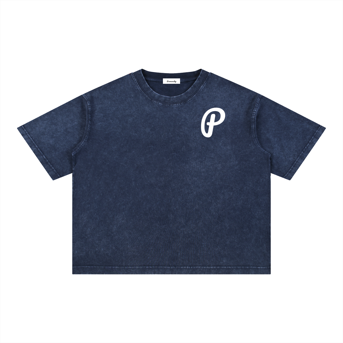 Penmanship Mineral Wash Boxy Cotton T-Shirt