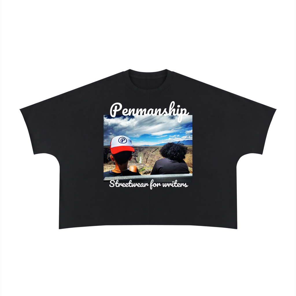 Penmanship Unisex Heavyweight Boxy Raw Edge T-Shirt