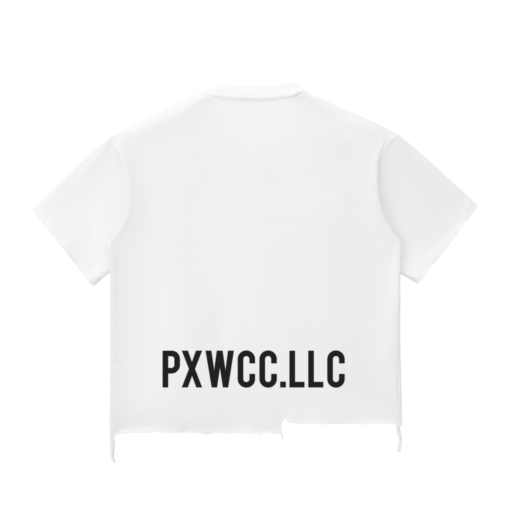 Penmanship Wash Raw-Hem Boxy T-shirt
